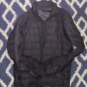 Polo by Ralph Lauren grey hoodless puffer spring jacket
